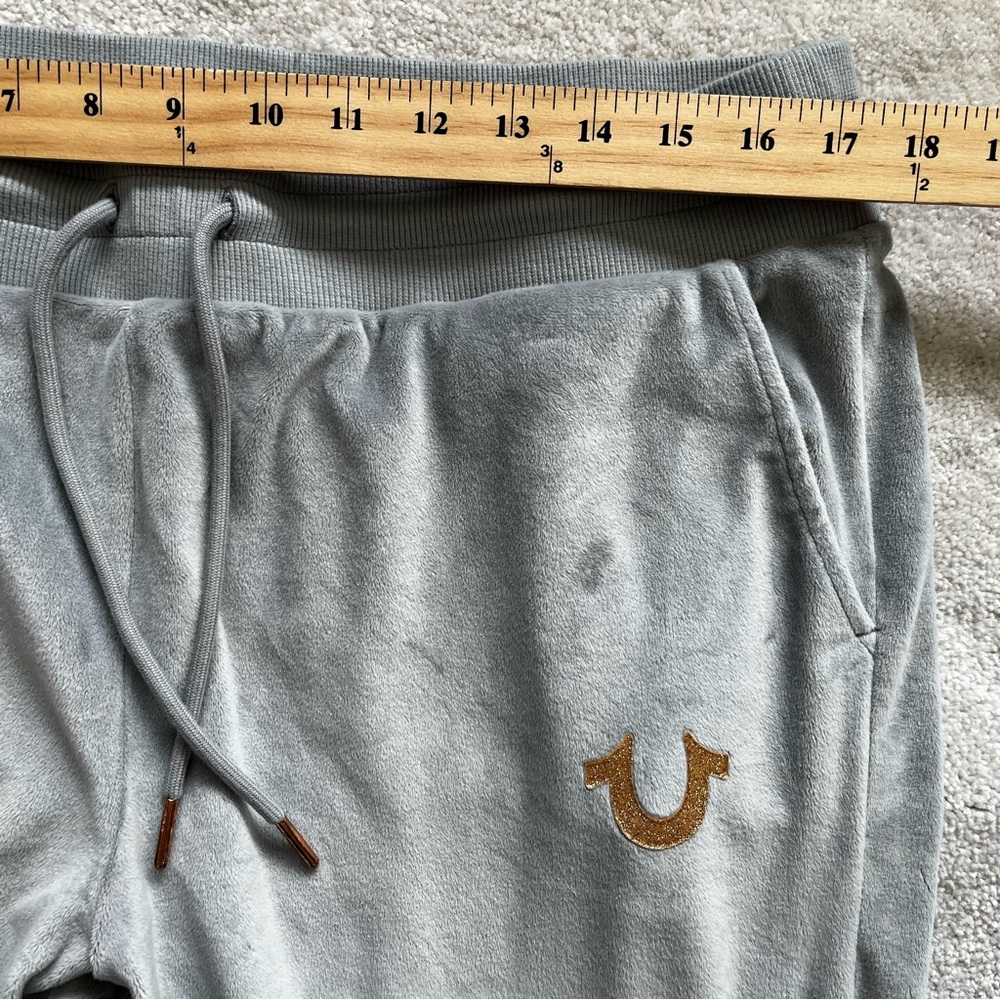 TRUE RELIGION Velour Jogger Womens XL 90s Y2K Comfy Trendy Stylish Sexy - Picture 6 of 9
